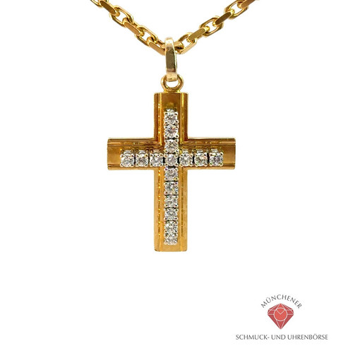 Collier 750 gelbgold mit - collier,