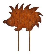 Rost Gartenstecker Igel 30 cm