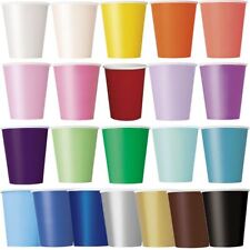Becher Pappbecher bunt einfarbig Party Einwegbecher Deko Geburtstag Geschirr Set