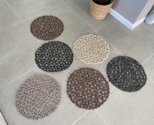 6 Tischsets rund - aktuelle Trendfarben