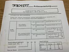 Anbauanleitung Fendt Frontlader 3KL/K für Farmer 200P und 200 S, Kopie