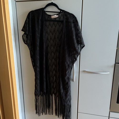 Strandponcho schwarz one size - strandponcho,