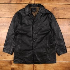 Vintage Colebrook & Co Lederjacke XL Blazer Automantel Esel schwarz