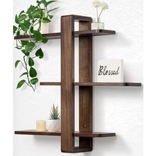 Wandregal Holz Walnuss Modern