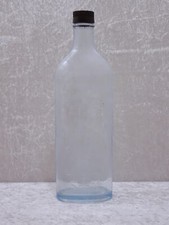 Antike original Scott Glas Flasche Lebertran Reklame Werbung - Vintage - 26,5 cm