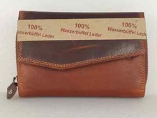 Damen Geldbörse Portemonnaie Vollleder Handgefertigt RFID  Braun  9992 NEU