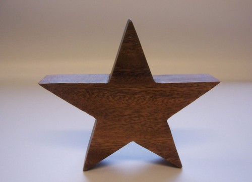 Holzstern 12x2 5cm - holzstern, tischdeko