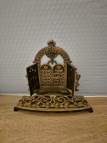 Vintage judaica messing menora - vintage,
