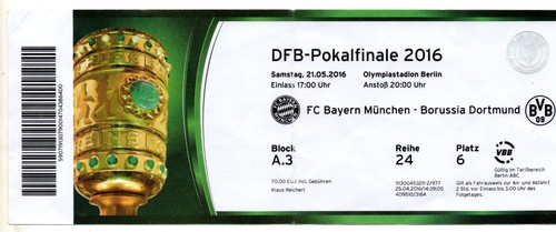 Ticket dfb pokal finale 2016 - ticket,