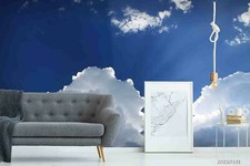 3D Blau Himmel Weiß Wolken