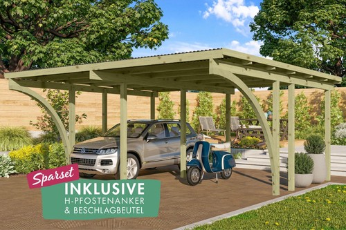 Doppelcarport holzcarport - doppelcarport,