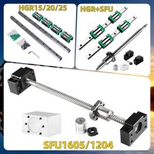 HGR15 HGR20 HGR25 Linearführung Rail+ SFU1605 SFU1204 Kugelumlaufspindel CNC DIY