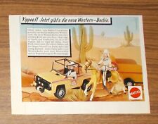Seltene Werbung vintage BARBIE Western Barbie Pferd Dallas Rodeofahrzeug 1983