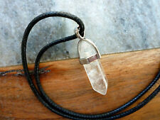 Bergkristall Anhänger Obelisk Spitze 3cm Edelstein Pendel Doppelspitze Spitze