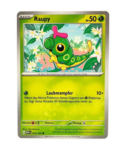 Pokemon karte raupy 010 165 - raupy, 010/165