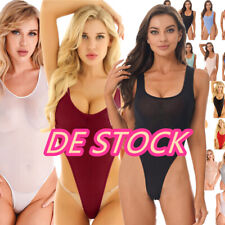 DE Damen Body Bodysuit Stringbody Unterhemd Thong Leotard Ouvertbody Reizwäsche
