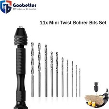 11x Mini Bohrmaschine Twist Bohrer Bits Set Bohrmaschine 0.5-2mm für Handwerk 
