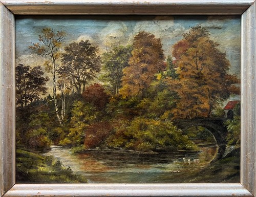 ölbild herbstlandschaft - Ölbild,