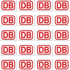 20 Aufkleber 2cm rot DB Deutsche Bahn Zeichen Modellbau Mini Sticker RC Deko