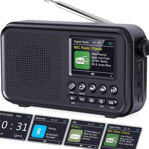 Tragbares dab radio - radio,, ukw