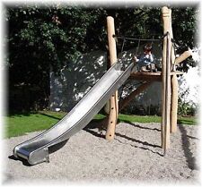 Anbaurutsche Edelstahlrutsche Rutsche Edelstahl TÜV DIN EN1176 H: 2,5m Spielturm