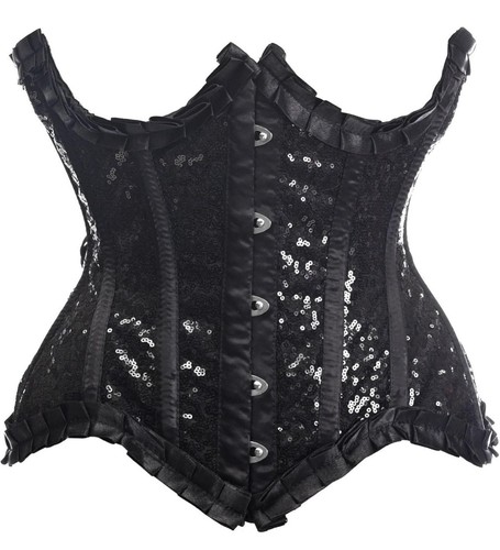 Black corset sequin - &,