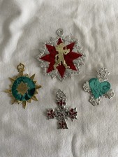 4 x Anhänger verschiedene Formen Pappe Weihnachten Dresdner Pappe ???