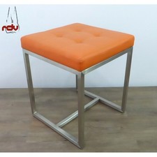 Polsterhocker Sitzhocker Fußhocker Orange