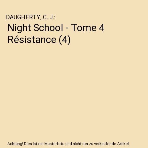 Night school tome - tome, 4