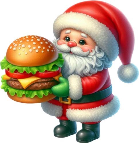 Weihnachten santa hamburger - weihnachten,