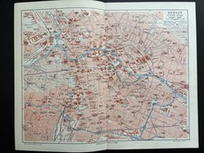 antiker historischer Stadtplan Berlin innere Stadt um 1900 citymap Berlin