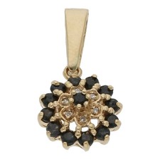 Saphir diamant anhänger 585 - diamant, 585/
