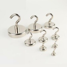 ★TheQ★ Extra Stark Neodym Haftkraft Hakenmagnete bis 185kg NdFeB Ø8-75 mm