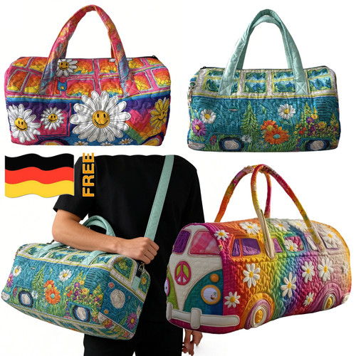 Hippie van quilted duffle - quilted,