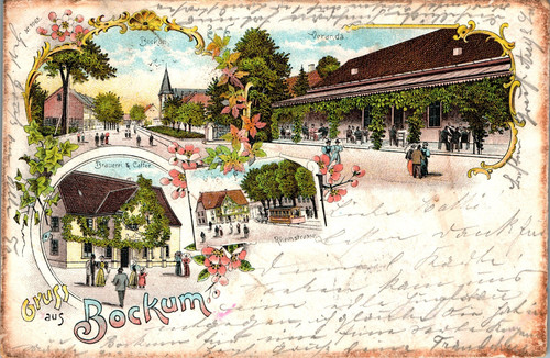 Litho gruss aus bockum krefeld - aus,