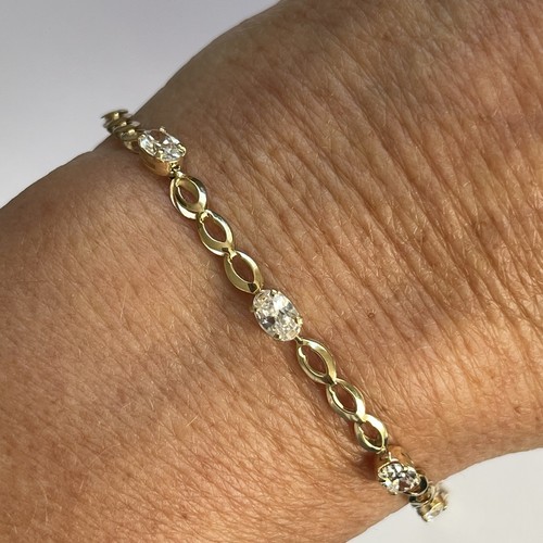 14k gold tennis armband 5cm - 14k,