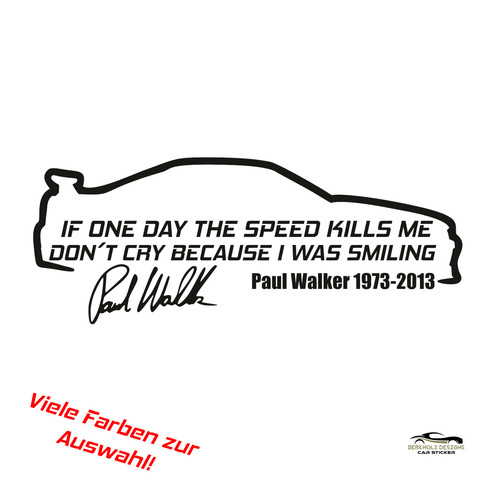 Paul walker rip - paul, aufkleber