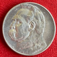 5 Zloty Polen 1934 ss / PILSUDSKI / SILBER / KM#Y28