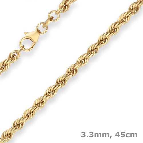 3mm kordelkette goldkette - 3,3mm,