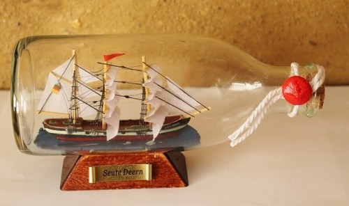 Maritime deko mit - mit, buddelschiff