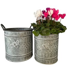 Große Zinkeimer mit Biene -