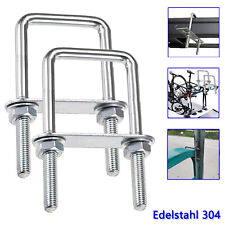 2x Edelstahl U Bolzen