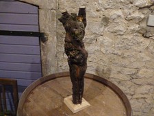 Stele Skulptur Holz Naturholz