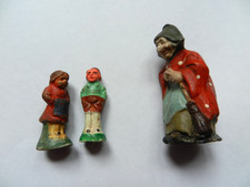 3 tlg. Hexe,Hänsel Gretel, Masse,antik, alt,5,5cm,Hexe roter Mantel