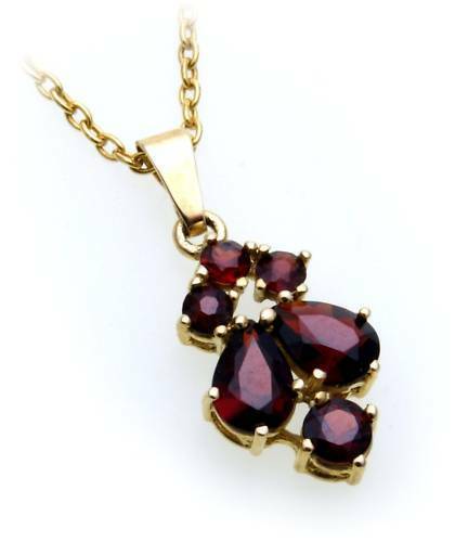 Anhänger granat gold 333 - anhänger,