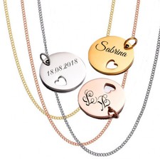 ID Runder Anhänger mit Herz +