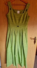 Kleid im Landhausstil Gr.40, lindgrün-meliert, Trachtenlook