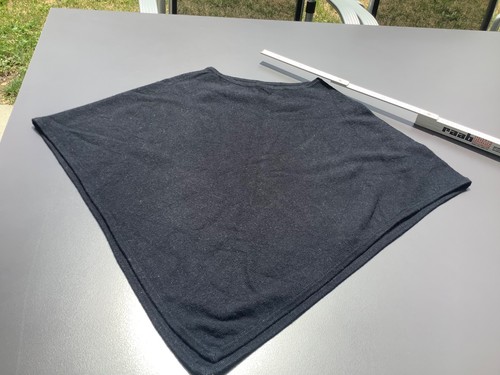 Poncho schwarz kaschmir - poncho, s