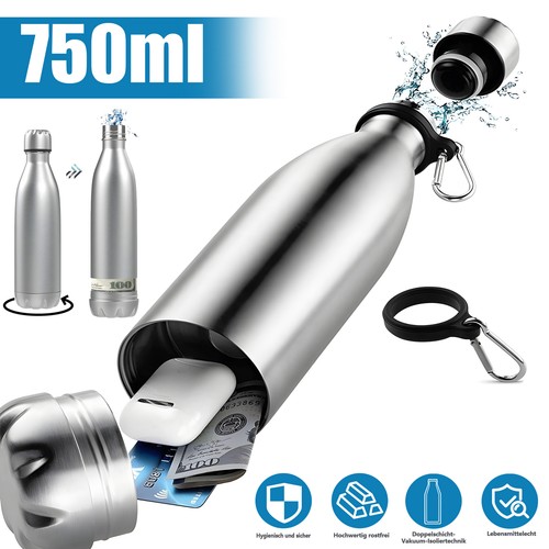 Versteckte trinkflasche silber - trinkflasche,