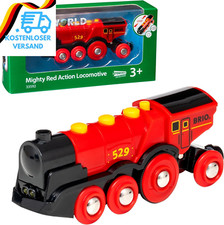 BRIO World 33592 Rote Lola Elektrische Lok - Batterie-Lokomotive Mit Licht & Sou